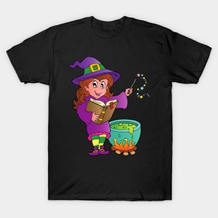 Fuuny A Discovery Of Witches, Witch Witch Wand and book T-Shirt